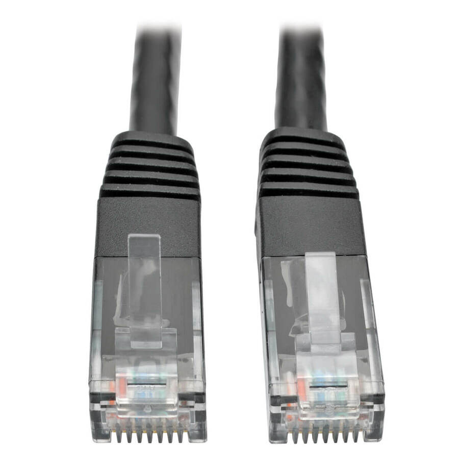 Tripp Lite by Eaton Cat6 Gigabit Molded (UTP) Ethernet Cable (RJ45 M/M) PoE Black 7 ft. (2.13 m)