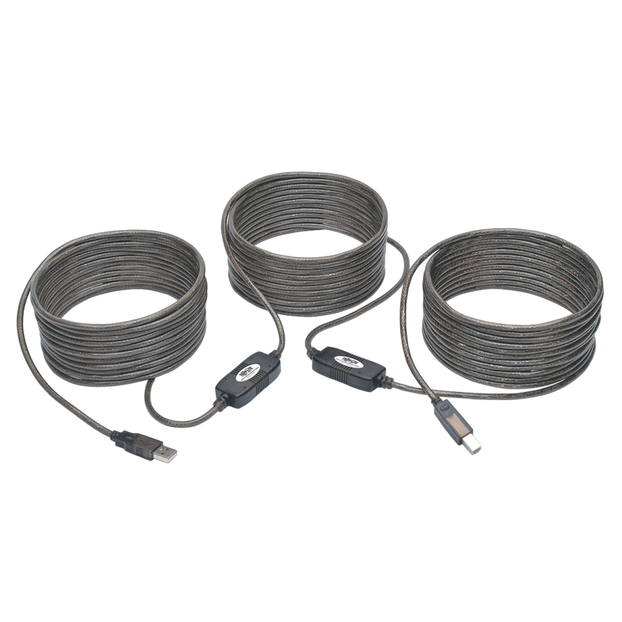 Eaton Tripp Lite Series USB 2.0 A to B Active Repeater Cable (M/M), 50 ft. (15.24 m)
