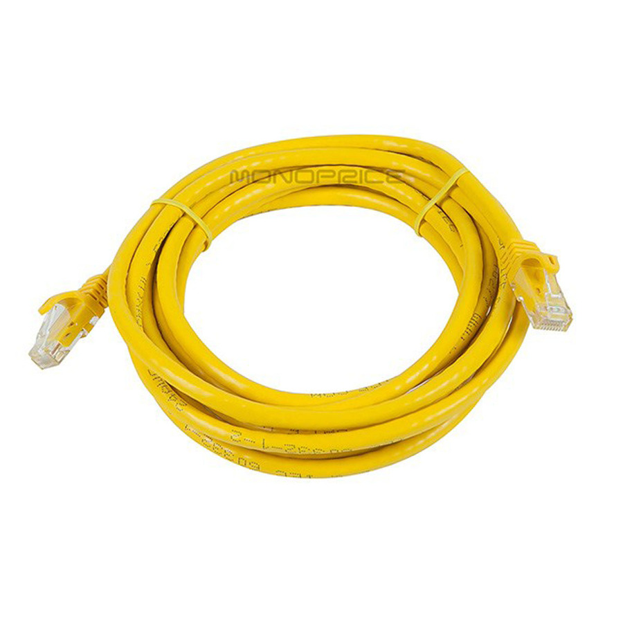 Monoprice FLEXboot Series Cat6 24AWG UTP Ethernet Network Patch Cable, 10ft Yellow