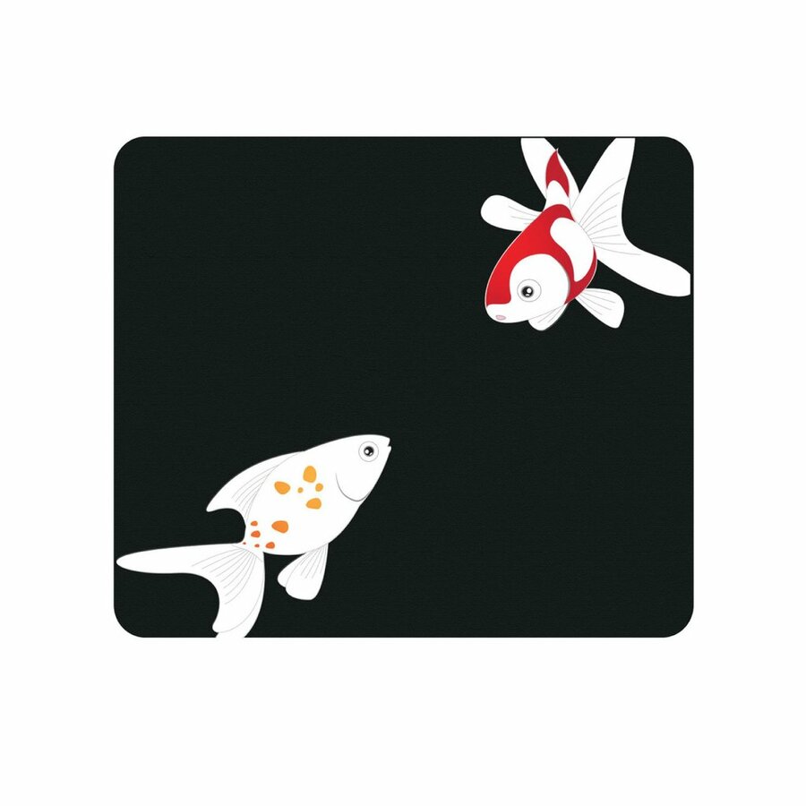 OTM Iconic Prints Black Mouse Pad, Goldfish
