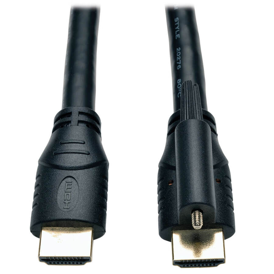 Tripp Lite by Eaton High Speed HDMI Cable with Ethernet and Locking Connector UHD 4K 24AWG (M/M) 15 ft. (4.57 m)