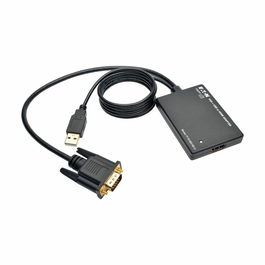Tripp Lite by Eaton VGA to HDMI Active Adapter Cable with Audio and USB Power (M/F) 1080p 6 in. (15.2 cm)
