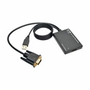 Tripp Lite by Eaton VGA to HDMI Active Adapter Cable with Audio and USB Power (M/F) 1080p 6 in. (15.2 cm)