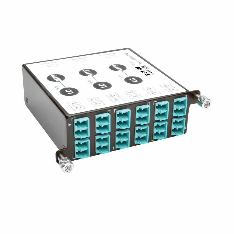 Eaton Tripp Lite Series 40/100Gb Breakout Cassette, 40Gb to 4 x 10Gb, 100Gb to 4 x 25Gb, (x3) 8-Fiber MTP/MPO to (x12) LC Duplex, Type-B Polarity