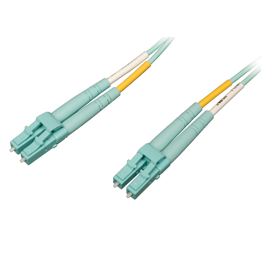 Tripp Lite by Eaton 100G Duplex Multimode 50/125 OM4 LSZH Fiber Optic Cable (LC/LC) Aqua 25 m