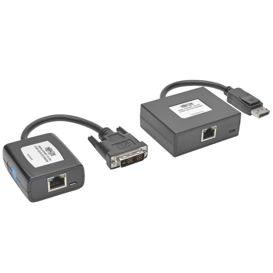 Tripp Lite by Eaton DisplayPort to DVI over Cat5/6 Active Extender Kit Pigtail Transmitter/Receiver for Video/Audio 125 ft. (38 m)