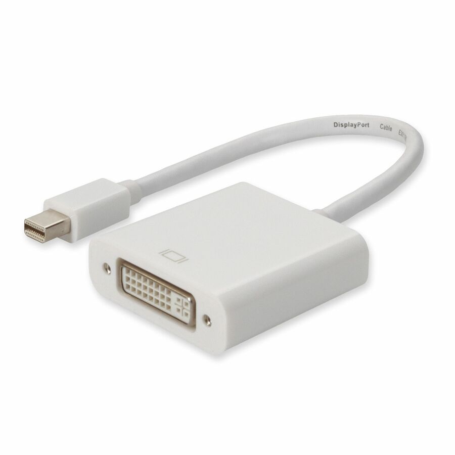 AddOn Mini-DisplayPort 1.1 Male to DVI-I (29 pin) Female White Active Adapter For Resolution Up to 1920x1200 (WUXGA)