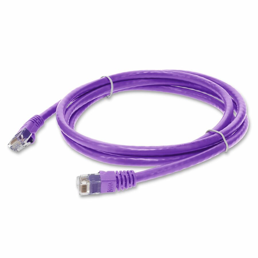 AddOn 4ft Violet CAT 6 PVC Ethernet Cable Snagless Easy Clear Boot TAA RJ-45 M/M