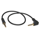 Eaton Tripp Lite Series 3.5mm Mini Stereo Audio Cable with one Right-Angle plug (M/M), 3 ft. (0.91 m)