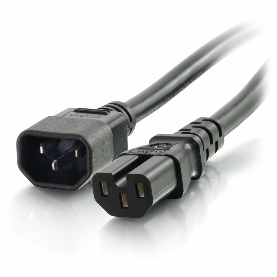 C2G 6ft 14AWG 250 Volt Power Cord (IEC C14 to IEC C15)