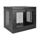 Tripp Lite by Eaton SmartRack 9U Low-Profile Switch-Depth Wall-Mount Mini Rack Enclosure Clear Acrylic Window