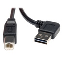 Eaton Tripp Lite Series Universal Reversible USB 2.0 Cable (Right / Left-Angle Reversible A to B M/M), 3 ft. (0.91 m)