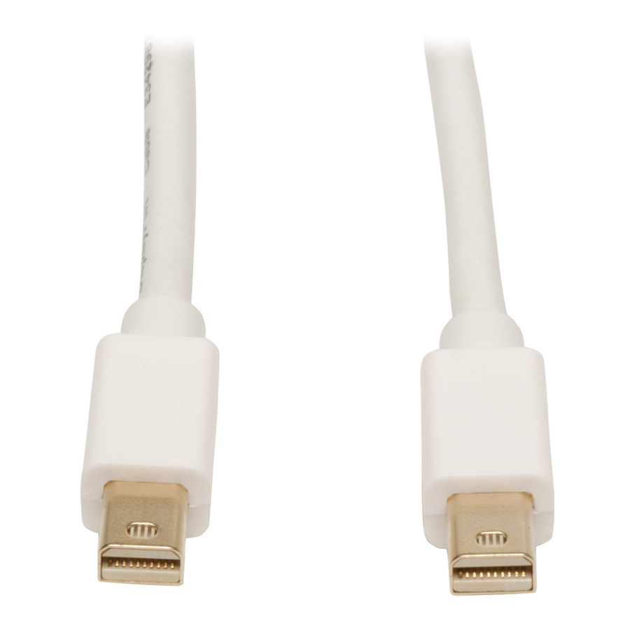 Eaton Tripp Lite Series Mini DisplayPort Cable, 4K 60Hz (M/M), White, 10 ft. (3.05 m)