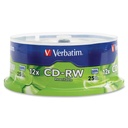 Verbatim CD-RW 700MB 4X-12X High Speed with Branded Surface - 25pk Spindle