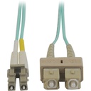 Tripp Lite by Eaton 1M 10Gb Duplex Multimode 50/125 OM3 LSZH Fiber Optic Patch Cable LC/SC Aqua 3' 3ft 1 Meter