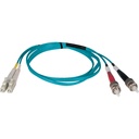 Eaton Tripp Lite Series 10Gb Duplex Multimode 50/125 OM3 LSZH Fiber Patch Cable (LC/ST) - Aqua, 3M (10 ft.)
