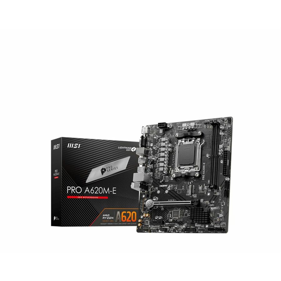 [20MSI-A620M-E] MSI Pro PRO A620M-E Gaming Desktop Motherboard - AMD A620 Chipset - Socket AM5 - Micro ATX