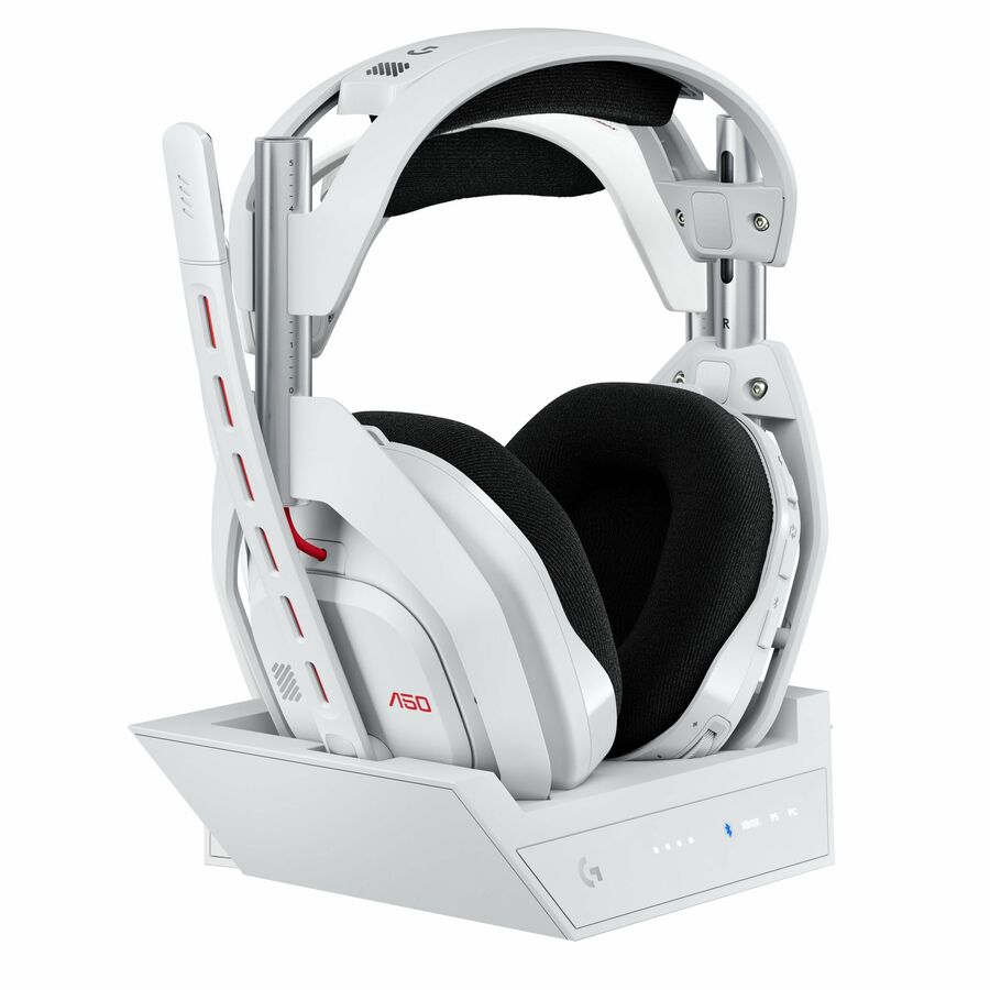 Logitech G Astro A50 LIGHTSPEED Wireless Gaming Headset + Base Station (Gen 5), PRO-G GRAPHENE, 3-System Switching, USB-C to Xbox, PS5, PC/Mac or Nintendo Switch, Bluetooth - White