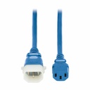 Eaton Tripp Lite Series PDU Power Cords, C13 to P-Lock C14 - Heavy-Duty, 15A, 250V, 14 AWG, 6 ft. (1.8 m), Blue, 6 Pack
