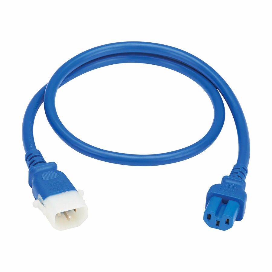 Eaton Tripp Lite Series PDU Power Cords, C15 to P-Lock C14 - Heavy-Duty, 15A, 250V, 14 AWG, 6 ft. (1.8 m), Blue, 6 Pack