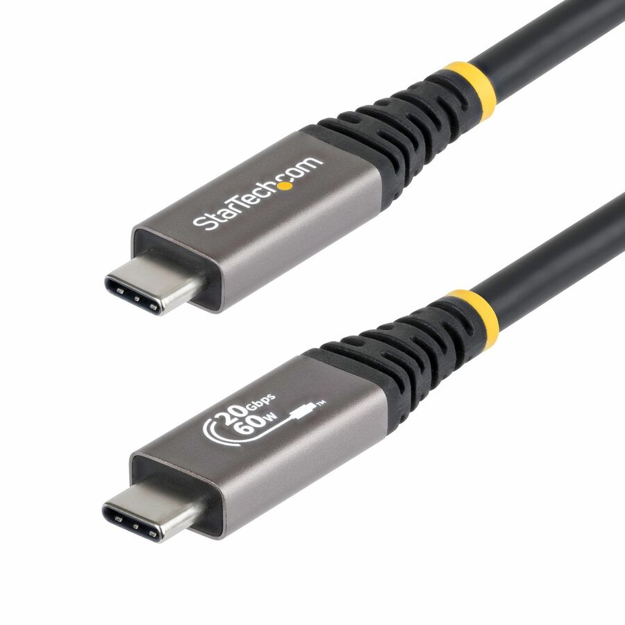 StarTech 10ft (3m) USB4 Cable, 20Gbps, USB-IF Certified USB-C Cable, 60W, 4K120Hz DP 2.1, TPE Jacket, Black USB-C Cord