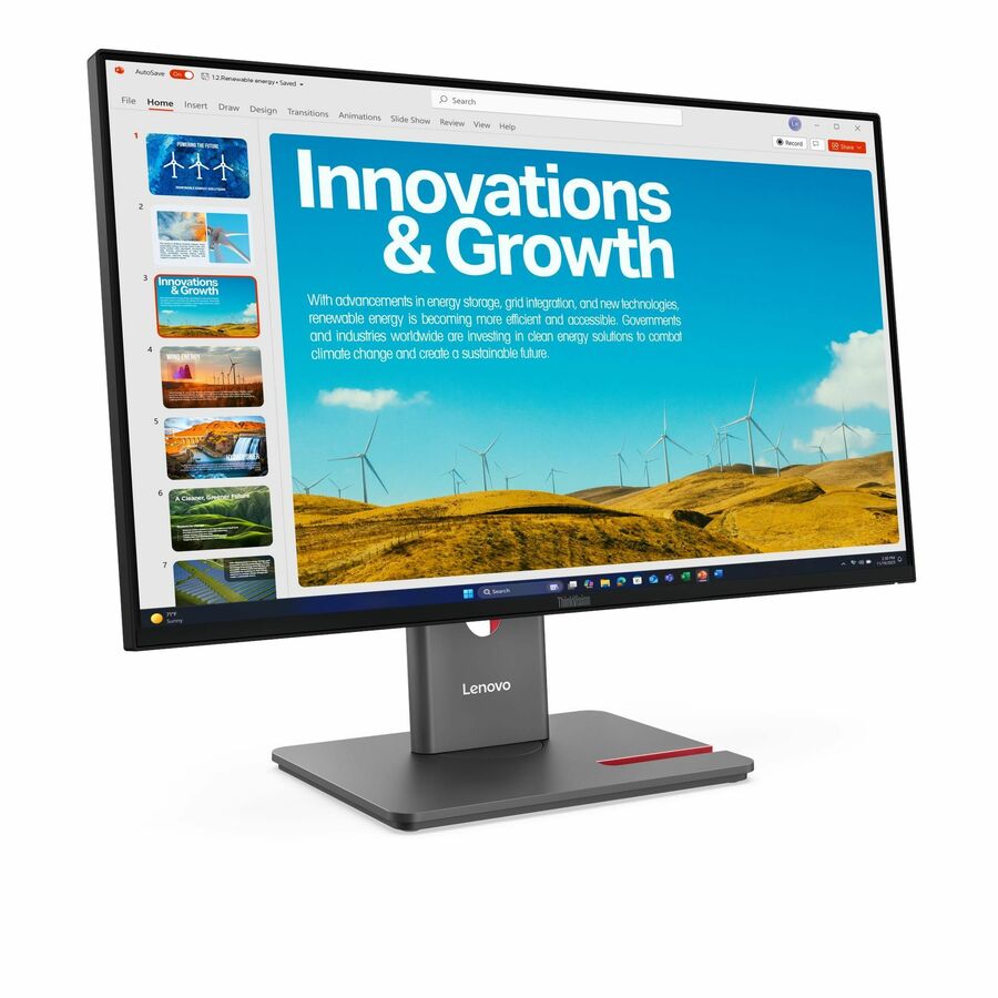 Lenovo ThinkVision P24QD-40 24" Class WQHD LED Monitor - 16:9 - Eclipse Black