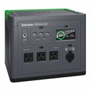Schneider OffGrid Portable Power Station 500, 120V, 517Wh Lithium-ion, LCD, 3 NEMA, Sinewave, 3 USB-A, 2 USB-C, Wireless Charger