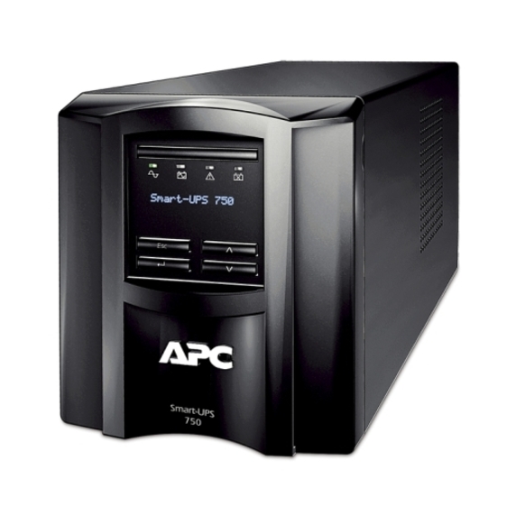 APC Smart-UPS, Line Interactive, 750VA, Tower, 100V, 6x NEMA 5-15R outlets, SmartSlot, AVR, LCD