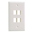 Panduit NetKey 4 Sockets Single Gang Faceplate
