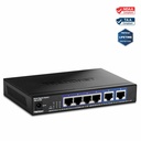 TRENDnet 6-Port 10G Switch, 4 x 2.5G RJ-45 Base-T Ports, TEG-S762, 2 x 10G RJ-45 Ports, 60Gbps Switching Capacity, Wall Mountable, Ethernet Splitter, NDAA & TAA Compliant, Lifetime Protection, Black