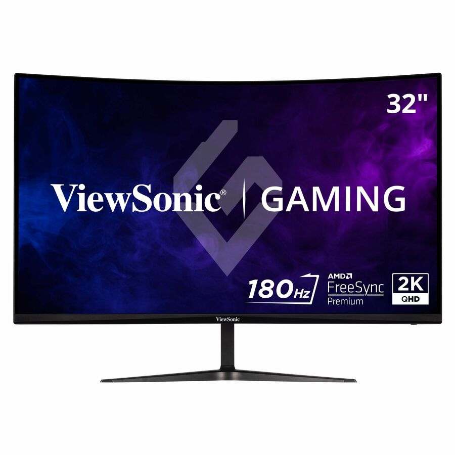 ViewSonic VX3218C-2K 32 Inch 1440p Curved Gaming Monitor, 180Hz and 1ms for Smooth Gameplay, FreeSync Premium and Eye Care Technology for Smooth Visuals, HDMI, and DisplayPort Inputs