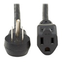 Eaton Tripp Lite Series Power Extension Cord, Right-Angle NEMA 5-15P to NEMA 5-15R - Heavy-Duty, 15A, 120V, 14 AWG, 6 ft. (1.83 m), Black