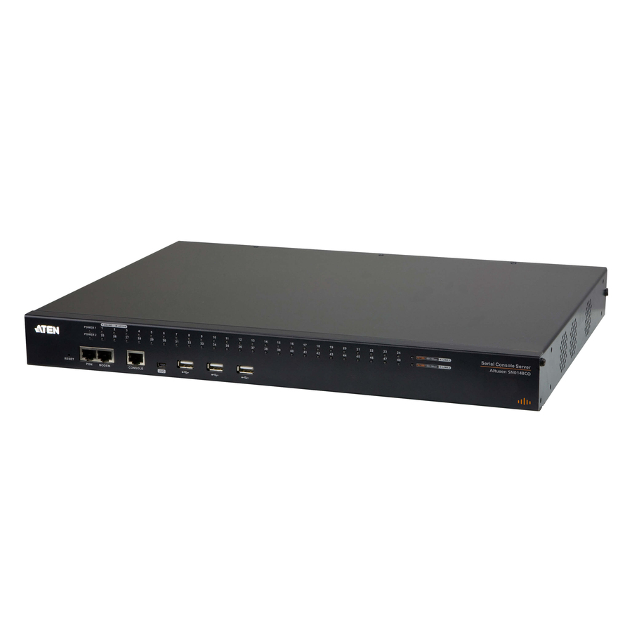 ATEN 48-Port Serial Console Server with Dual Power/LAN