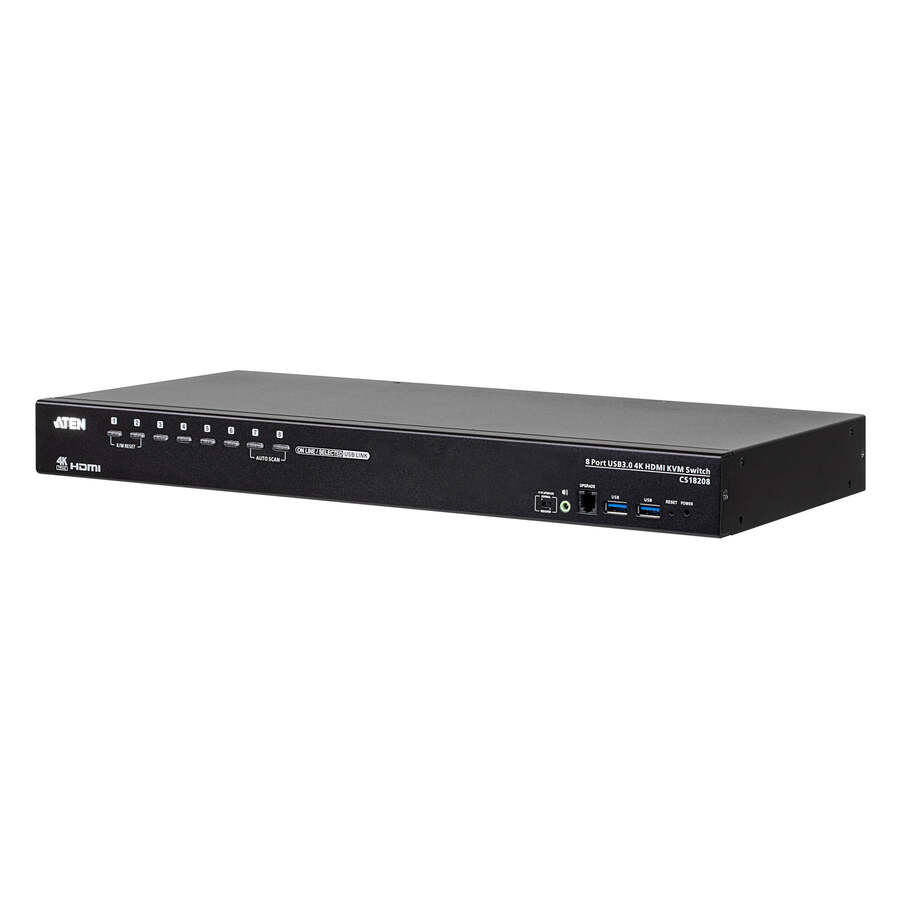 ATEN CS18216 16-Port USB 3.0 4K HDMI KVM Switch with Rack Mounting Kit