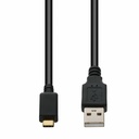 AddOn 2m USB C 2.0 (Male) to USB A 2.0 (Male) Sync and Charge Black Cable, 480Mbps