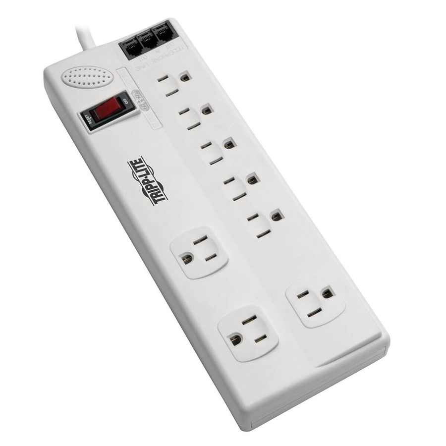 Tripp Lite by Eaton 8-Outlet Surge Protector with DSL/Phone Line/Modem Surge Protection - 3150 Joules 6 ft. (1.83 m) Cord