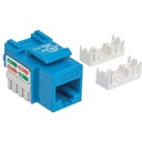 Keystone Jack, Cat6, UTP, Punch-down, Blue