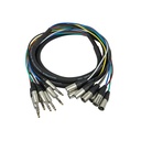 Monoprice 3 Meter (10ft) 8-Channel 1/4inch TRS Male to XLR Male Snake Cable