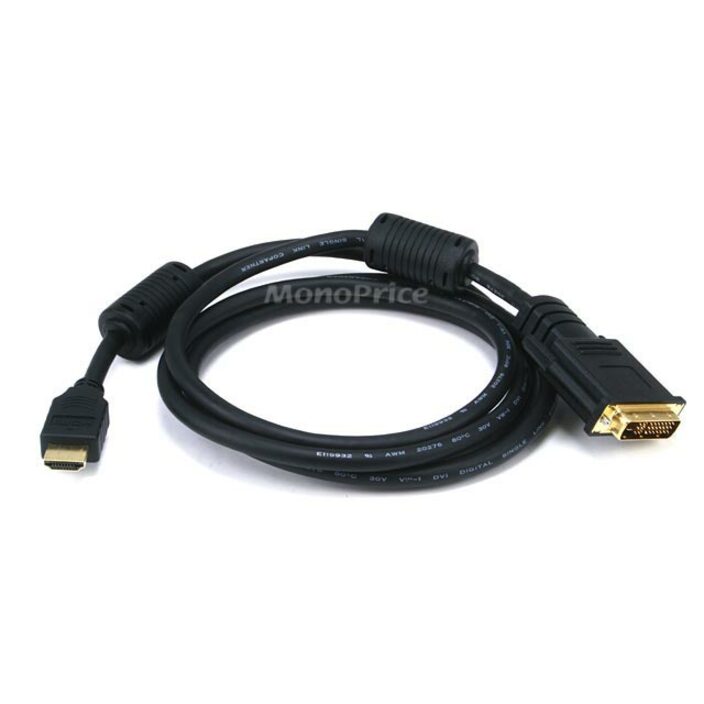 Monoprice 6ft 28AWG HDMI� to M1-D (P&D) Cable - Black