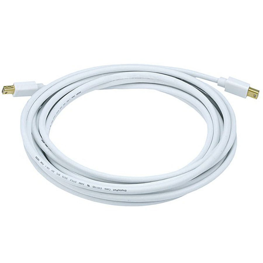 Monoprice 15ft 32AWG Mini DisplayPort Cable - White