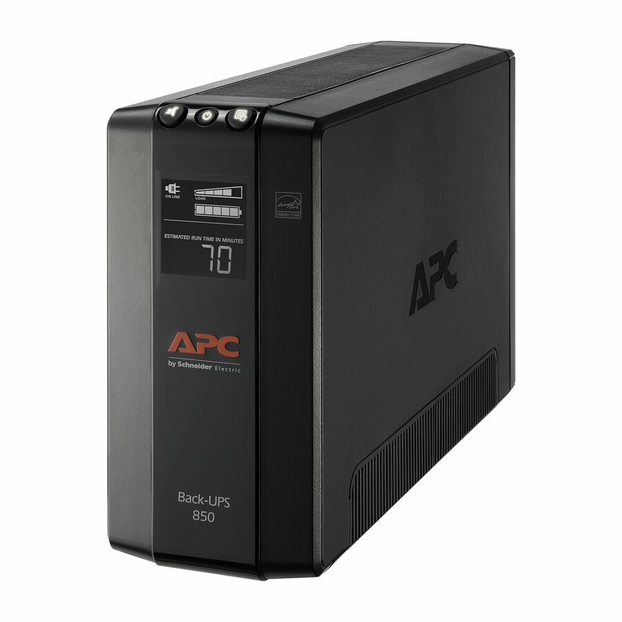 APC Back-UPS 850, Compact Tower, 850VA, 120V, AVR, LCD, 8 NEMA outlets (4 surge)
