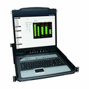 Tripp Lite by Eaton NetDirector 16-Port 1U Rack-Mount Console KVM Switch with 19-in. LCD + 8 PS2/USB Combo Cables