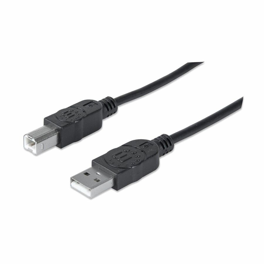Manhattan Hi-Speed USB 2.0 A Male to B Male Device Cable, 6', Black