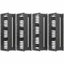 Tripp Lite by Eaton High-Capacity Vertical Cable Manager - Deep Double Finger Duct with Cover - Double Sided - 12 in. Wide - Black - 7 ft. (2.2 m)