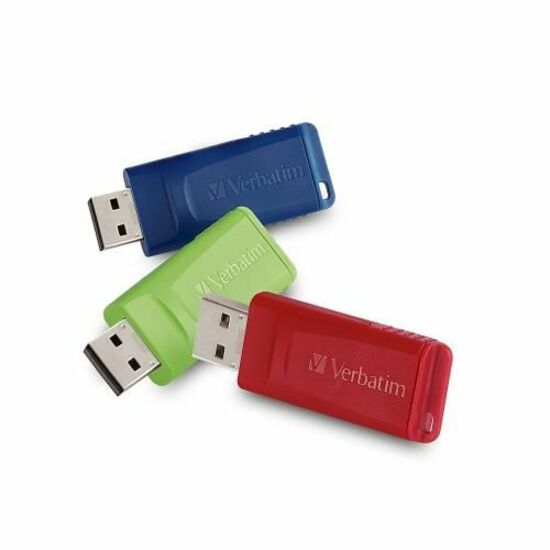 32GB Store 'n' Go® USB Flash Drive - 3pk - Red, Green, Blue