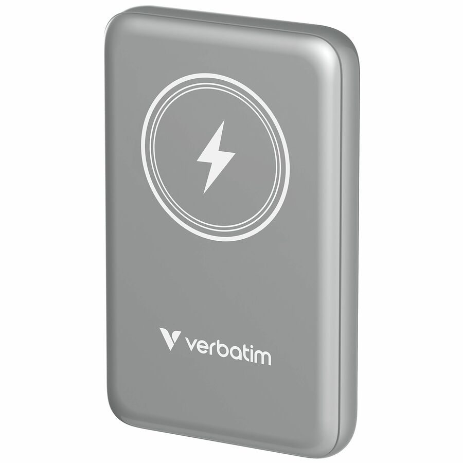Verbatim Charge 'n' Go Magnetic Wireless Power Bank 10000 mAh - Grey