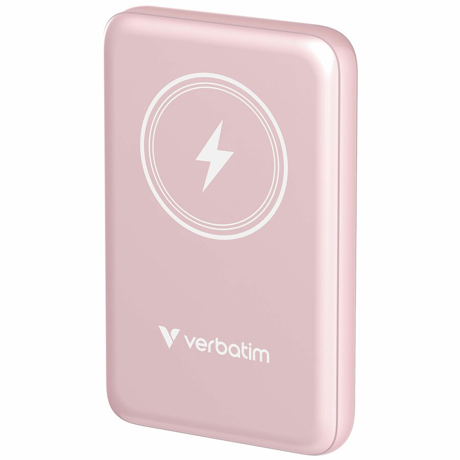 Verbatim Charge 'n' Go Magnetic Wireless Power Bank 10000 mAh - Pink