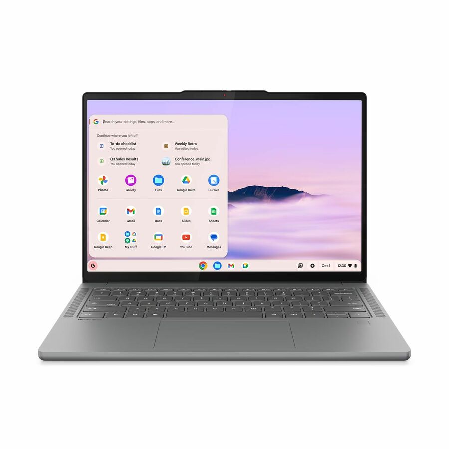 Lenovo Chromebook Plus 83MW000HUS 14" Chromebook - WUXGA - 60 Hz - Octa-core (ARM Cortex X925 + Cortex X4) - 12 GB - 128 GB Flash Memory - English Keyboard - Luna Gray