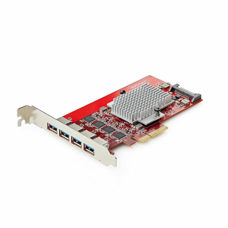 StarTech 4-Port USB-A PCIe Card, USB 3.2 10Gbps, USB PCI Express Expansion Card, 4x Independent USB Controllers, TAA-Compliant