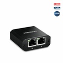 TRENDnet 2-Port Gigabit Splitter with USB Type C Power, TEG-102S, Splits One Network Connection Into Two, Ethernet Splitter, USB Type C Power Cable Included, NDAA & TAA Compliant